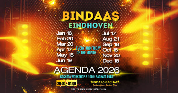 BINDAAS Eindhoven - Top Bachata event - Every 3rd Friday of Flyer