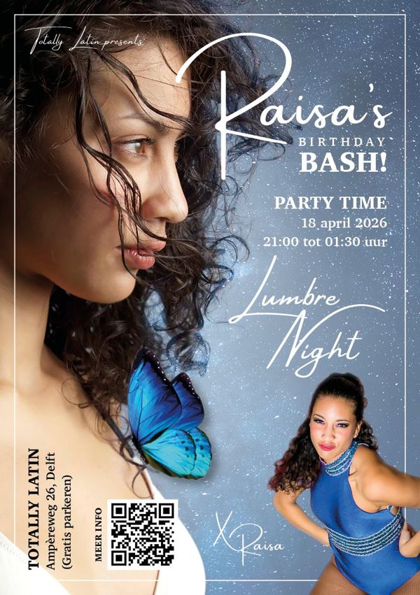 Lumbre Nights Special | Raisa B`dayBash | Salsa Social Delft Flyer