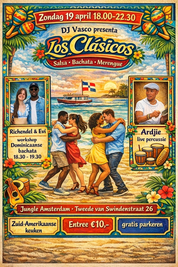 Los Clásicos - Party + Workshop + Live Percussion Flyer