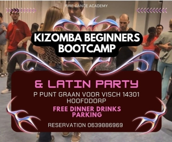 Kizomba beginners bootcamp FREE dinner drink & social party Flyer