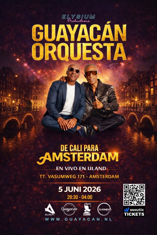 GUAYACAN ORQUESTA - De Cali para Amsterdam | Live in Concert Flyer